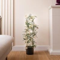 Scottish Everlastings Outdoor 76Cm Artificial Climbing Plant Obelisk In White