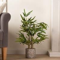 Artificial Bamboo Tree in Cement Patterned Plant Pot