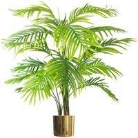 Areca Palm Gold Planter 130cm 4.5ft Faux House Trees