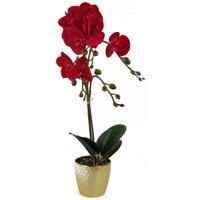 Orchids Plants Flowers Artificial Realistic - with Planters by Leaf Design