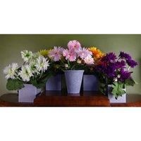 Leaf Artificial Potted Daisy Plant, Pink Potted Daisy, 33cm