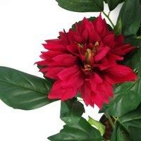 Artificial Dhalia  Plant Flowers Flowering Plant Red