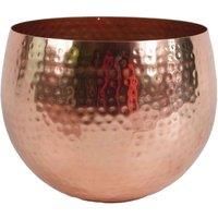 75cm Artificial Arboricola Gold Capella Plant - Copper Metal Planter