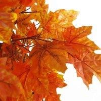 Leaf 125cm Artificial Maple Acer Tree Black Plastic Pot Design UK, Wood, Orange