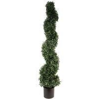 Leaf Protected Artificial Topiary Tree, 120cm UV Boxwood