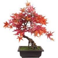 Leaf Artificial Tree, Mixed Materials, Bonsai Red Maple, 50cm