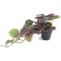 Leaf Office Artificial Plants, Desktop Realistic, 35cm, Purple
