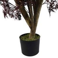 120cm Green Plastic Red Aralia Tree - UV Resistant Outdoor Decor Plant