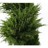 Outdoor Green Plastic 120cm Sprial Cypress Artificial Tree UV Resistant