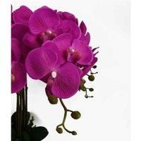 Orchids Plants Flowers Artificial Realistic - with Planters by Leaf Design