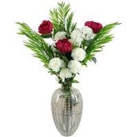 Glass Vase Smoke Grey Bubble Vase 35cm