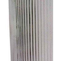 Designer Glass Vases, 31cm Clear Ridged
