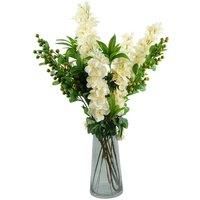 Designer Glass Vases, 28cm Gold Smoke Grey