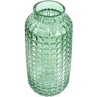 Designer Glass Vases, 30cm Green Cube