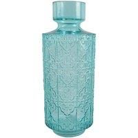 Leaf Designer Glass Vases,Turquoise Patterned,40cm