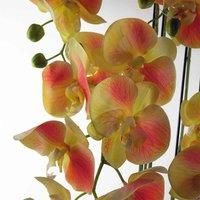 Artificial Orchids Flower Plant Displays - with Planters by Leaf Design