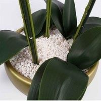Orchids Plants Flowers Artificial Realistic - with Planters by Leaf Design
