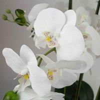 Orchids Plants Flowers Artificial Realistic - with Planters by Leaf Design