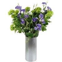 Artificial Flowers Purple Wild Rose Stem - 6 Flowers 80cm Pack of 6