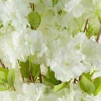 Artificial Flowers White Blossom Stem 100cm Pack of 6
