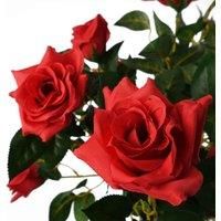 Artificial Red Rose Tree 90cm 3ft Flowering Plant