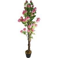 Artificial Pink Rose Tree 150cm Flowering Blossom