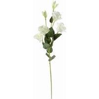 Leaf 80Cm Artificial Red Lily Arrangement Silver Glass Vase