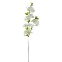 White Artificial Blossom Flowers Berries Glass Vase Large 100cm Deluxe