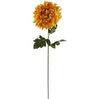 Yellow Chrysanthemum Flowers Glass Ball Vase Large 100cm Artificial Deluxe