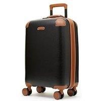 Rock Carnaby Small Carry-on Expandable Hardshell Suitcase in Black