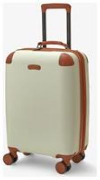 Rock Carnaby Large Expandable Hardshell Suitcase in Cream