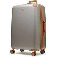 Rock Carnaby Large Expandable Hardshell Suitcase in Platinum