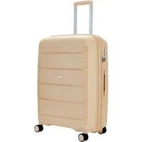 Rock Luggage Tulum 8 Wheel Hardshell Medium Suitcase - Beige