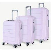 Rock Tulum Set of 3 Expandable Hardshell Suitcase in Lilac