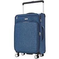 Rock Luggage Rocklite Dlx 8 Wheel Soft Uniquelightweight Medium Suitcase - Denim Blue