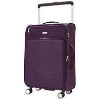 Rock Luggage Rocklite Dlx 8 Wheel Soft Unique Lightweight Medium Suitcase -Purple