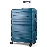 Rock Lisbon Large Hardshell Suitcase Lightweight Luggage in Pine Green