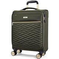 Rock Sloane Small Cabin Size Softside Suitcase in Khaki