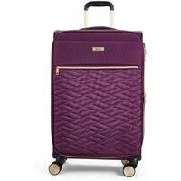 Rock Luggage Sloane Softshell 8 Wheel Expander With Tsa Lock Medium Suitcase