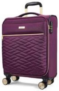 Rock Sloane Small Cabin Size Softside Suitcase in Purple