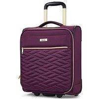 Rock Sloane Underseat Cabin Trolley Bag Easyjet Carry on Size 45x36x20 in Purple
