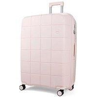 Rock Luggage Pixel 8 Wheel Hardshell Large Suitcase With Tsa Lock -Pastel Pink