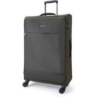 Rock Luggage Paris 8 Wheel Softshell Lightweight Large Suitcase With Lock -Green