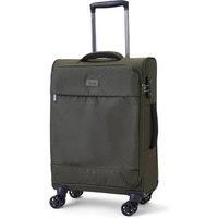 Rock Luggage Paris 8 Wheel Softshell Lightweight Small Suitcase With Lock -Green