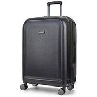 Rock Luggage Austin 8 Wheel Hardshell Pp Large Suitcase With Tsa Lock -Black