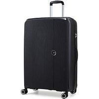 Rock Luggage Hudson 8 Wheel Pp Hardshell Large Suitcase - Black