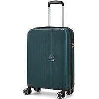 Rock Luggage Hudson 8 Wheel Pp Hardshell Small Cabin Suitcase - Dark Green