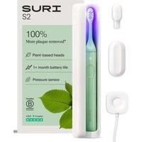 SURI 2.0 Sonic Electric Toothbrush with Pressure Sensor & UV-Cleaning Travel Case | 35+ Day Battery | UK’s No.1 Rated | Sustainable Electric Toothbrush Adults | Sonic Toothbrushes | Green
