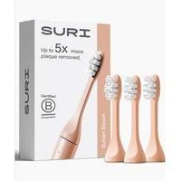 SURI Sonic Replacement Toothbrush Head ? Pink, Pack of 3