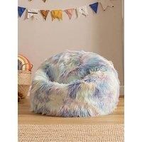 icon Kids Faux Fur Bean Bag Chair, Unicorn, Large Bean Bag Chairs for Kids, Fluffy Bean Bags, Kids Bean Bags for Girls and Boys, Nursery Decor Bedroom Accessories